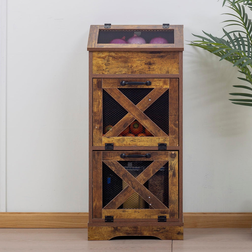 Brown Potato and Onion Storage Bin U7904