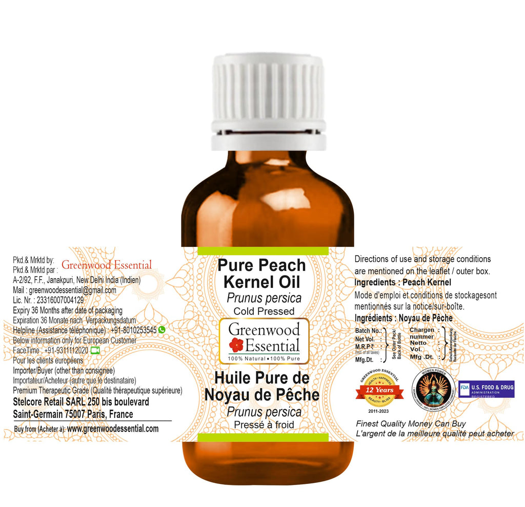 Cold Pressed Peach Kernel Oil 30ml C140