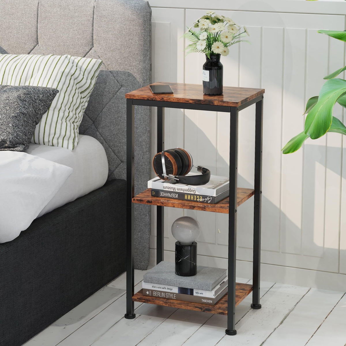 3 Tier End Table with Storage Shelves G553