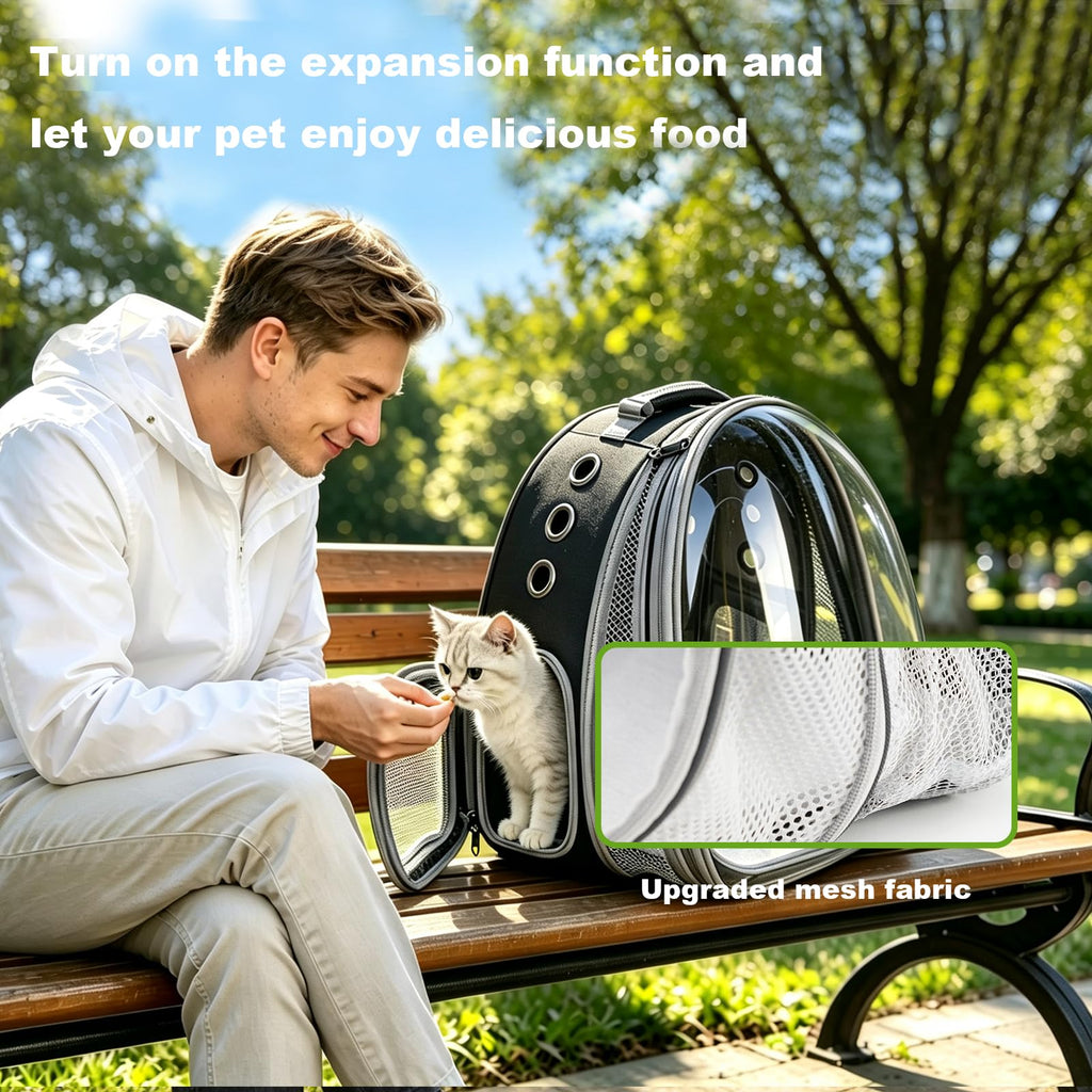 Expandable Pet Backpack Cats Dogs Carrier Bag L20369