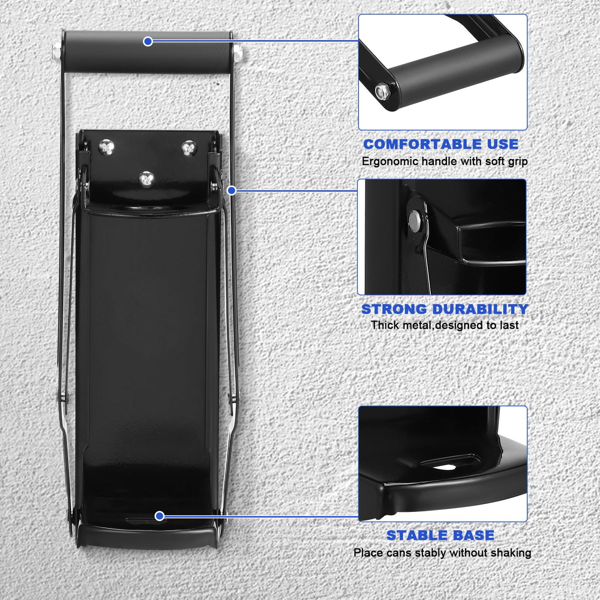 Wall Mounted Can Crusher with Folding Handle F3712