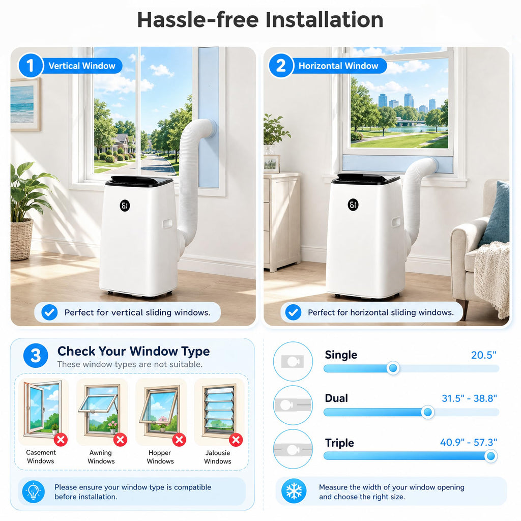 14000 BTU 3-in-1 Portable Air Conditioner with Fan, Dehumidifier, Remote Z781