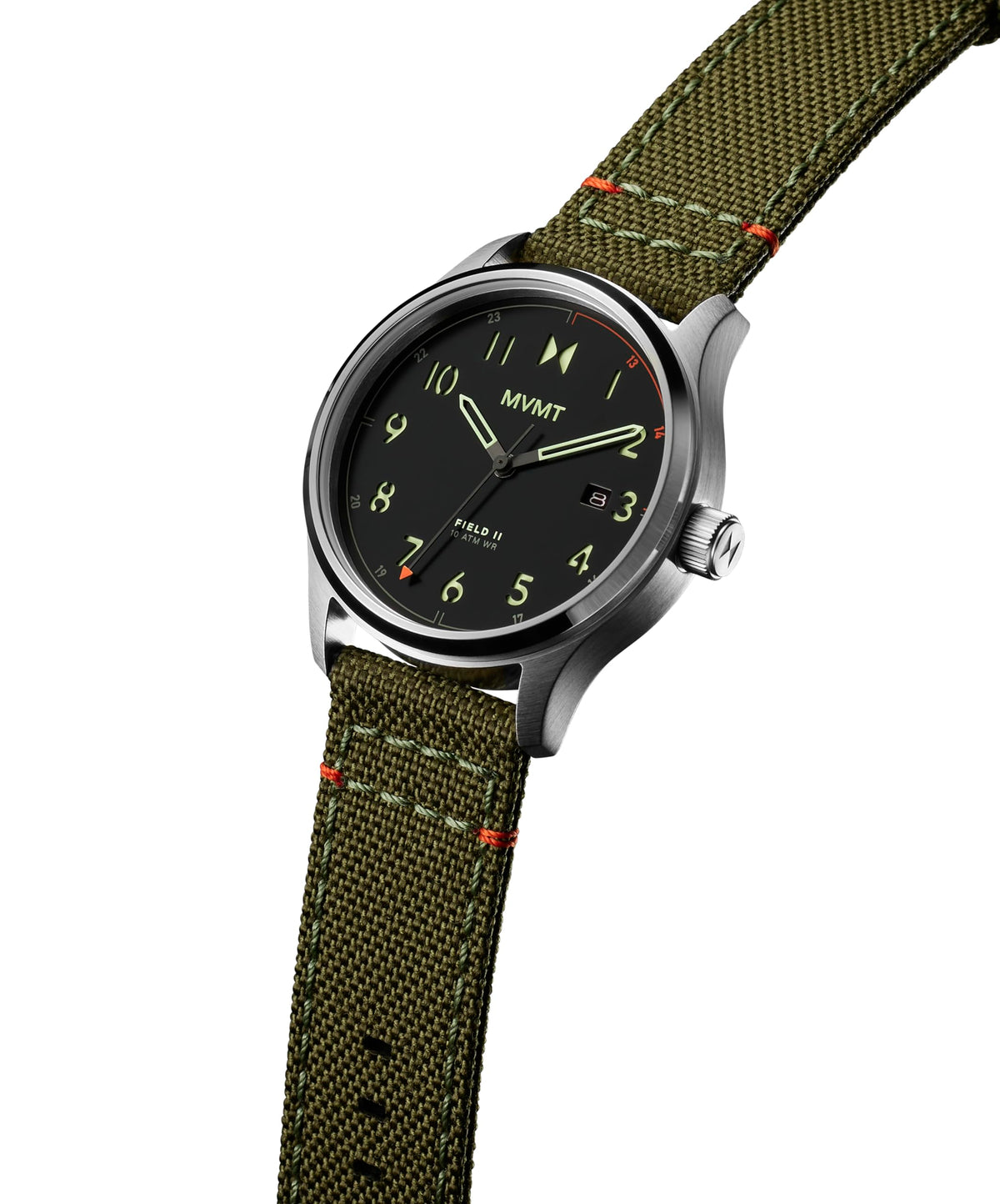 Men's 3 Hand Stainless Steel Nylon Strap Watch 41mm B35543