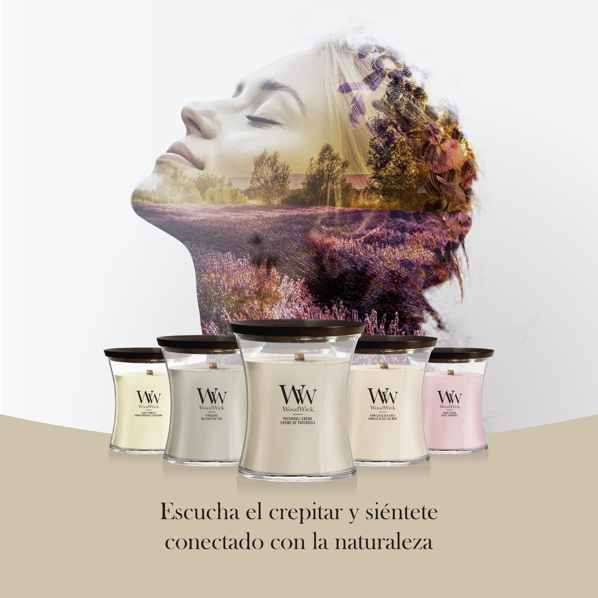 Scented Candle with Crackling Wick Up to 130 Hours H9403