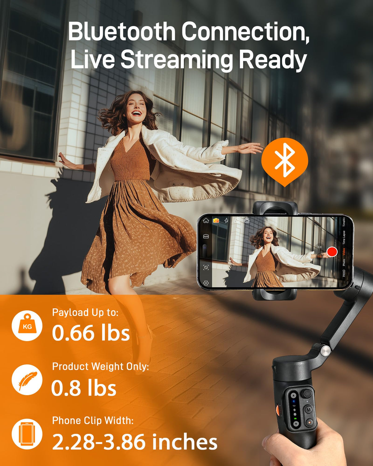 Black 3-Axis Gimbal Stabilizer E883