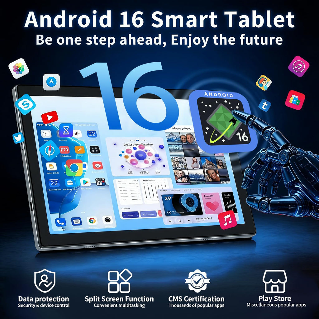 10 Inch Android 16 Tablet 32GB RAM 128GB ROM E68711