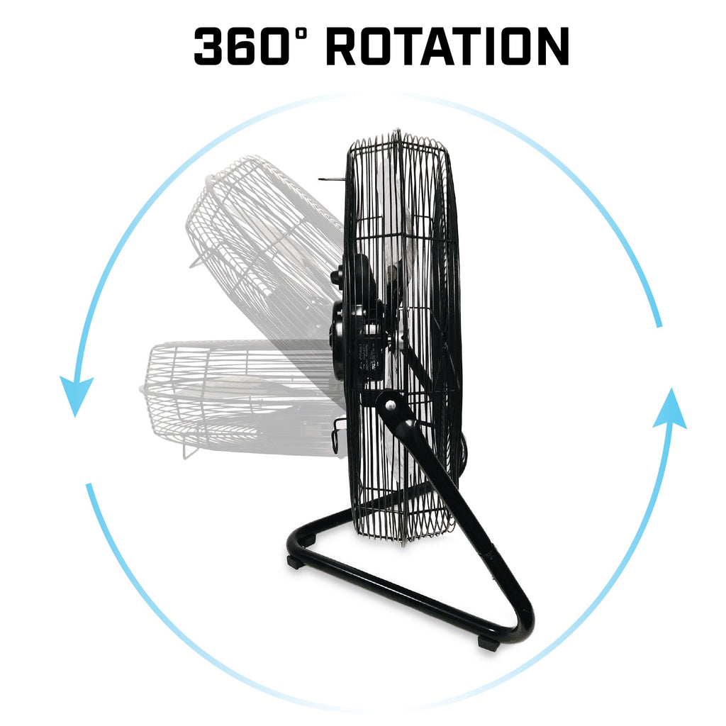 20" High Velocity Electric Floor Fan with 3-Speeds U8211