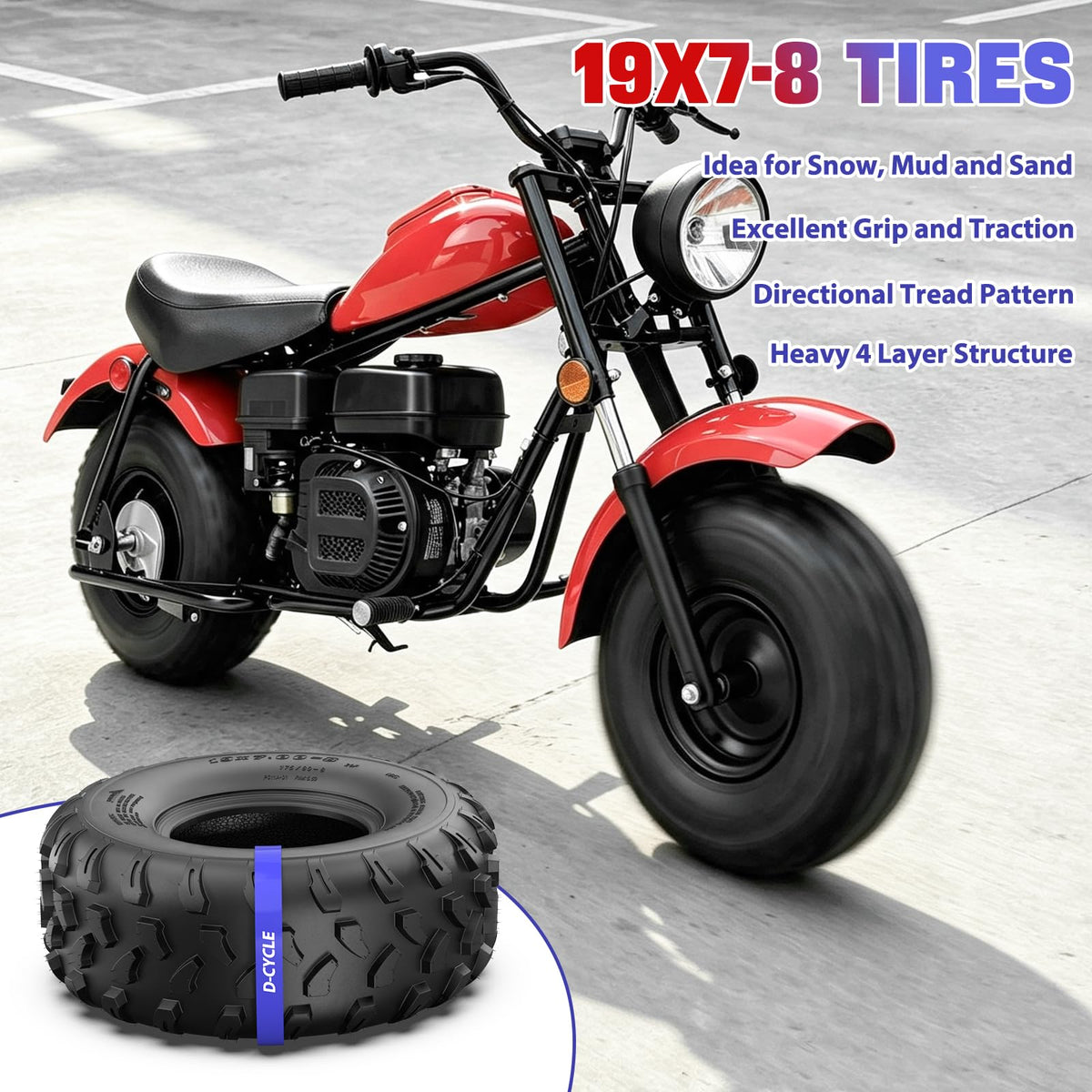 19x7-8 ATV UTV Tubeless All-Terrain Tire T796273