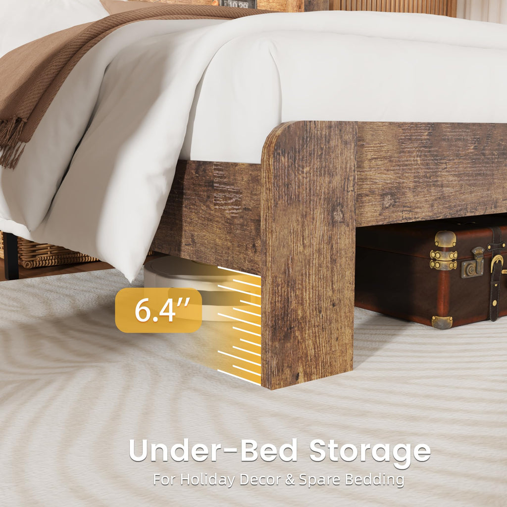 Queen Bed Frame with Wooden Headboard Z71504