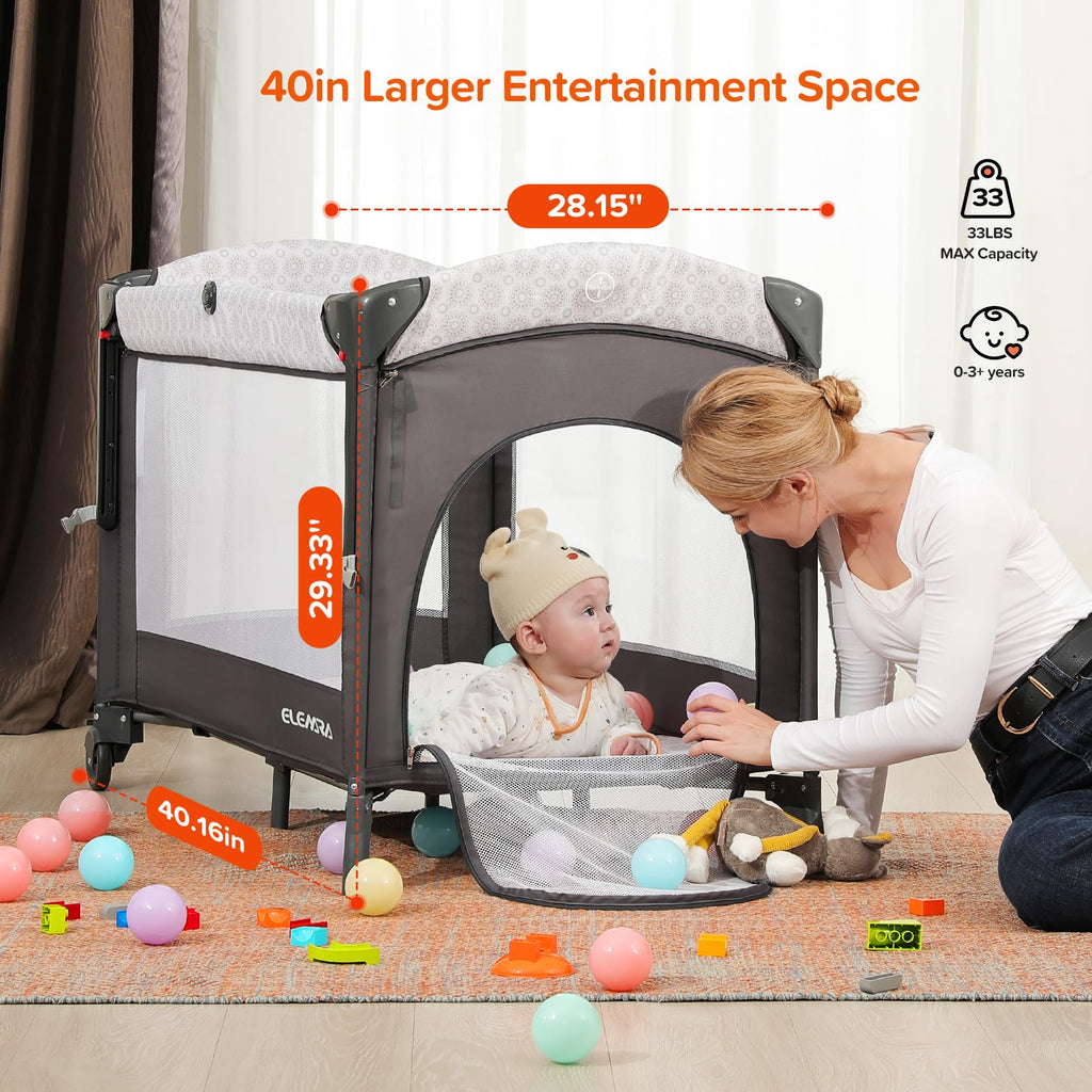 3 in 1 Wide Baby Bassinet with Mattress O8912