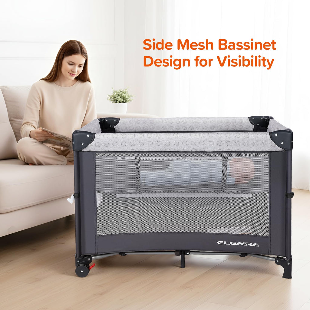 3 in 1 Wide Baby Bassinet with Mattress O8912