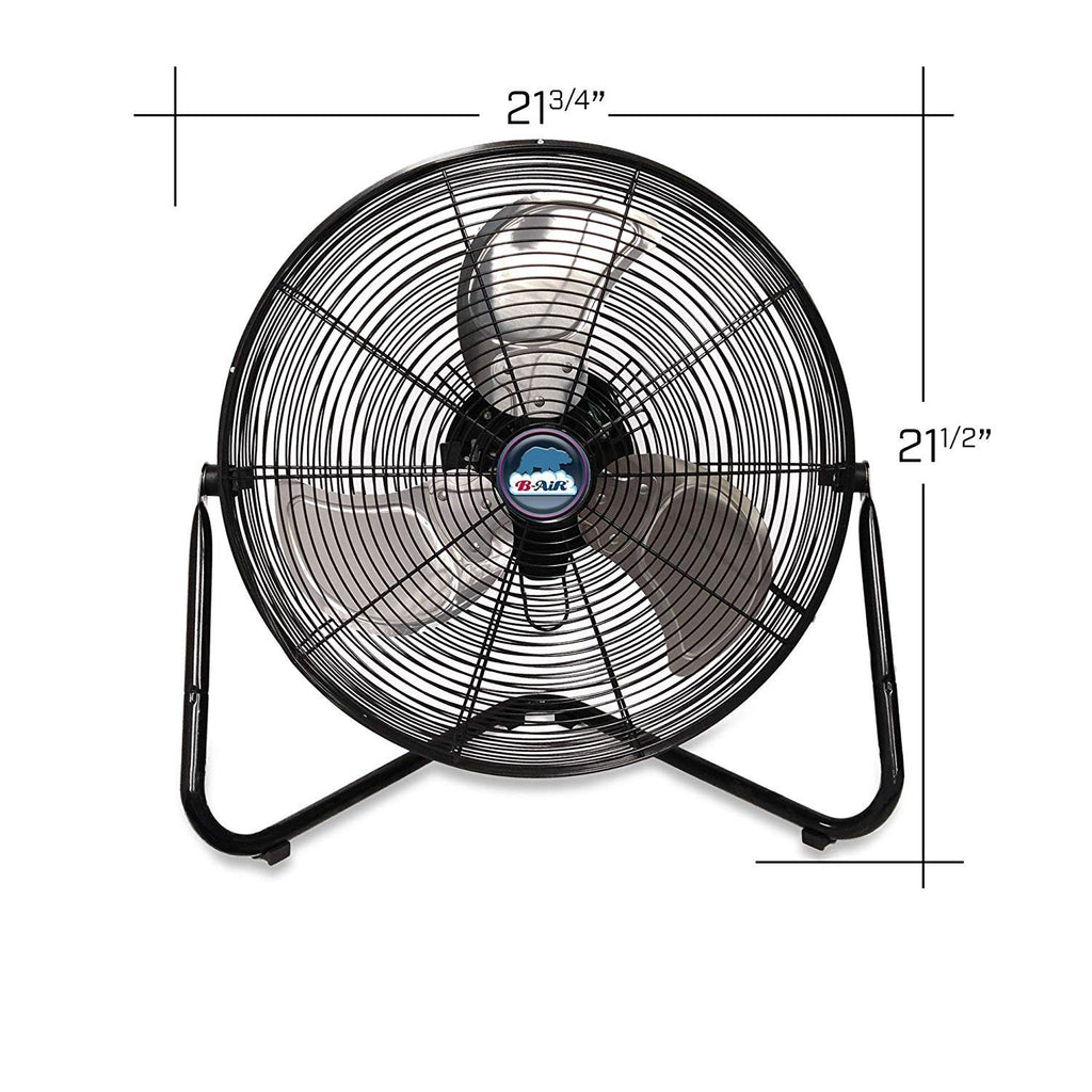 20" High Velocity Electric Floor Fan with 3-Speeds U8211