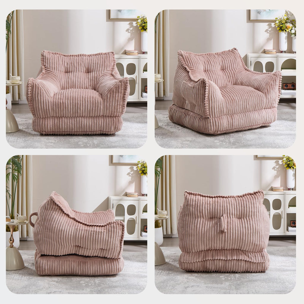 2 in 1 Folding Sofa Bed Pink I7946