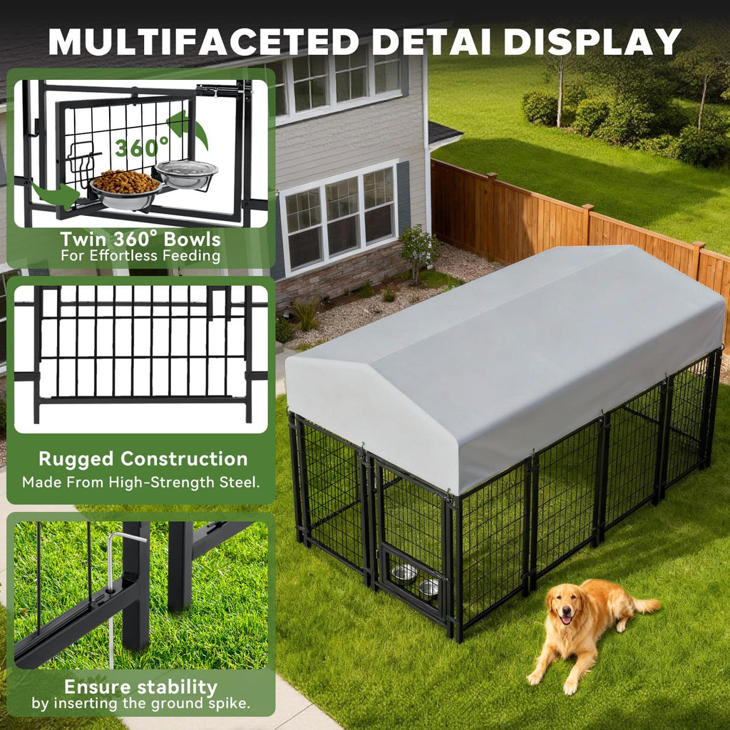 8x4x5FT Outdoor Dog Kennel T291135