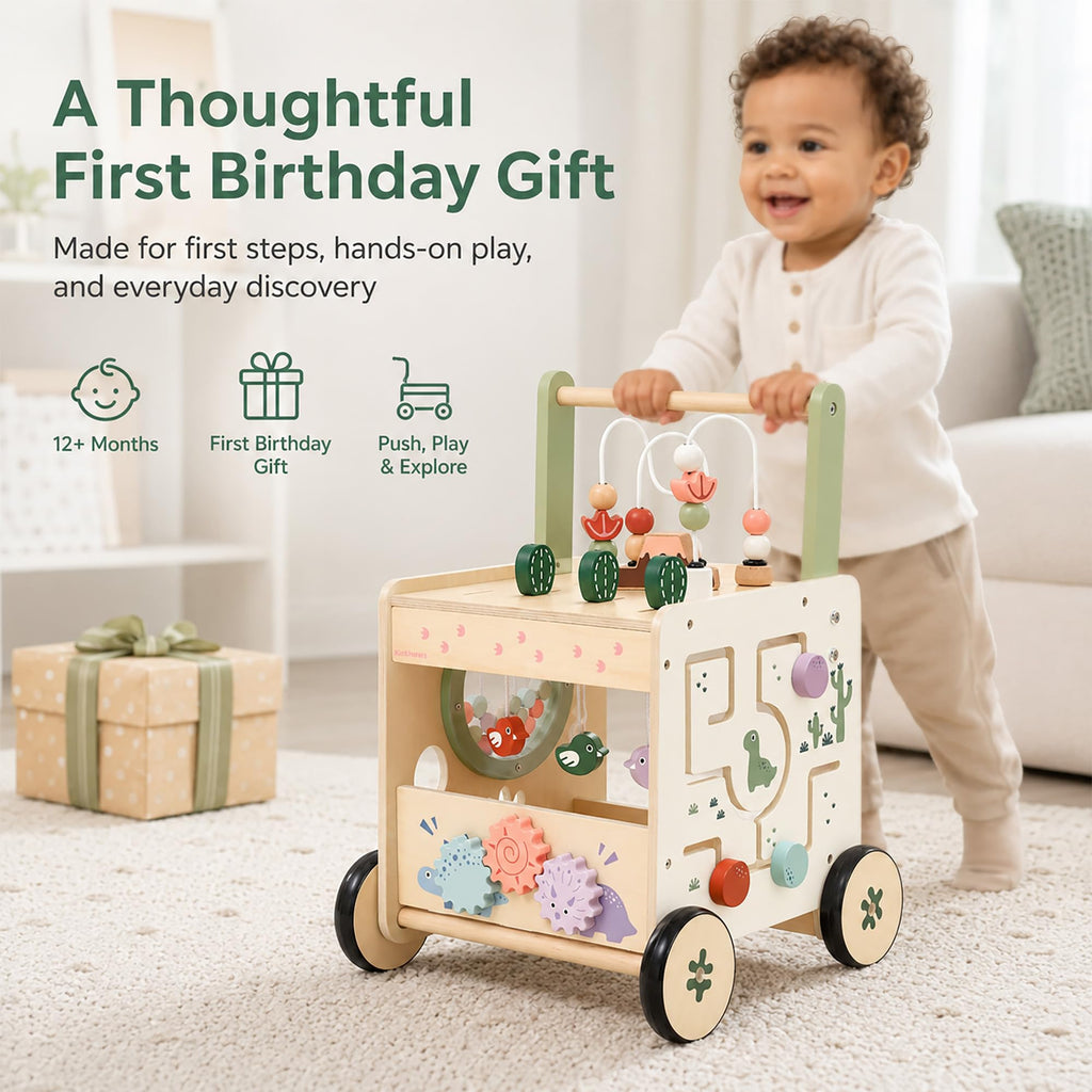 Wooden Baby Walker with Activity Center E45410