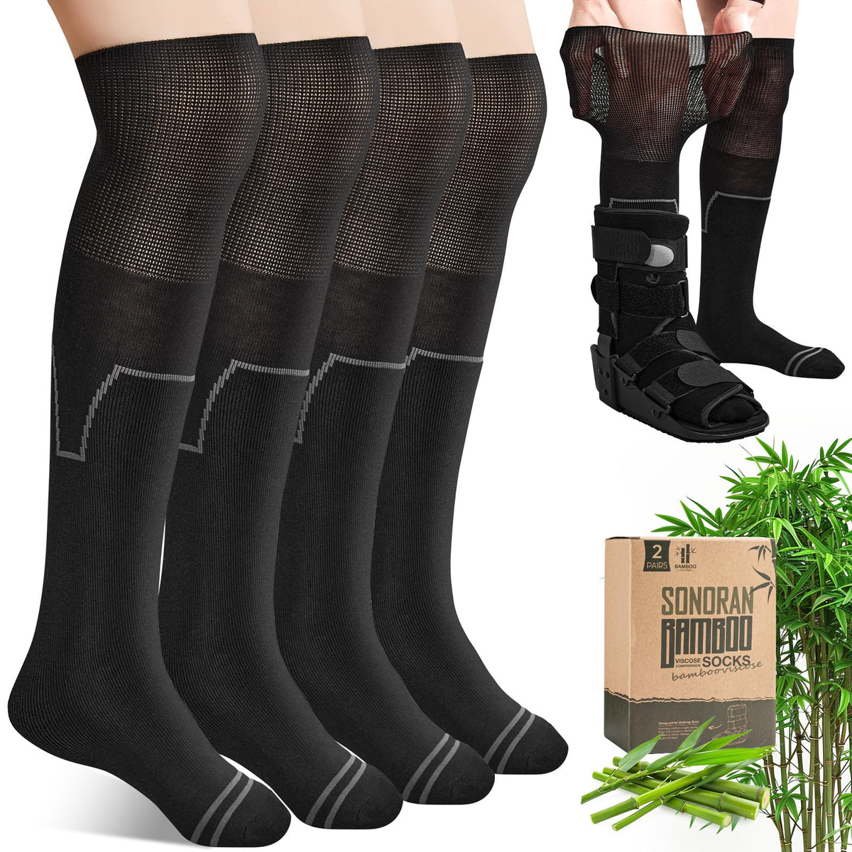 Bamboo Viscose Lightweight Socks 2 Pairs P2200