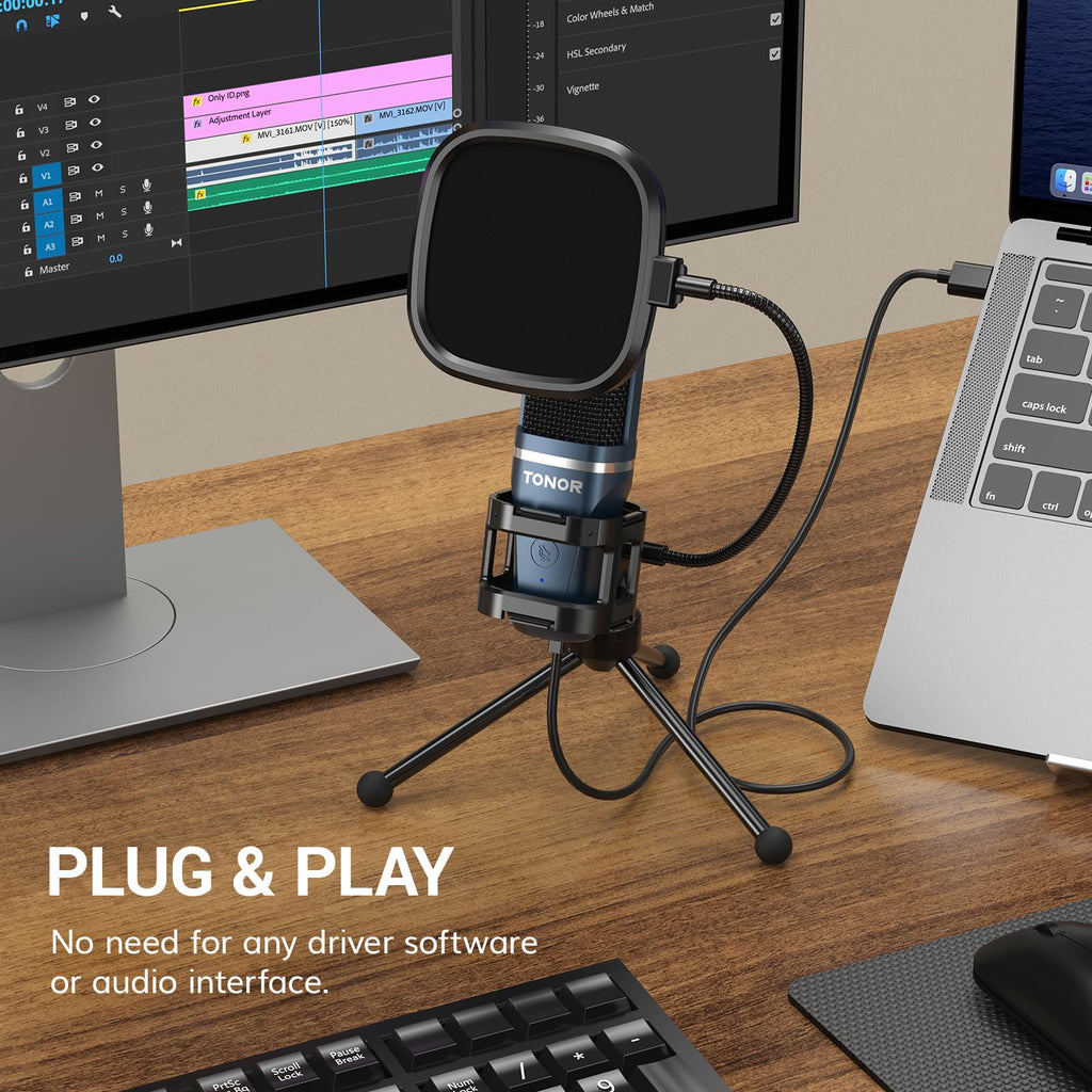 USB Cardioid Condenser Podcast Microphone N1415