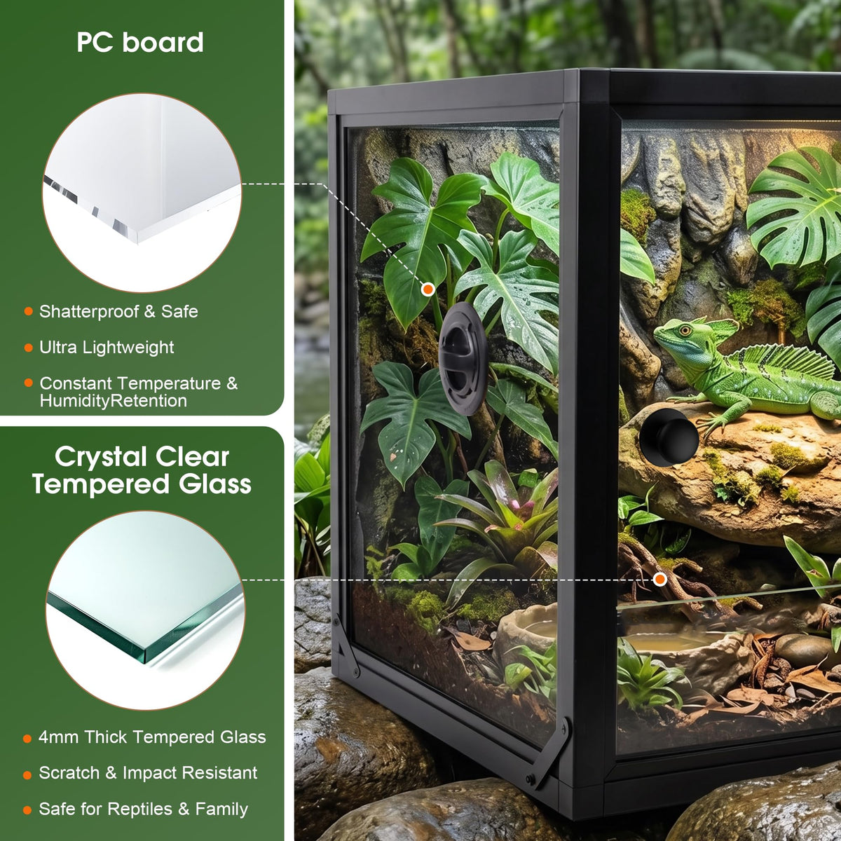 50 Gallon Front Opening Reptile Tank R840
