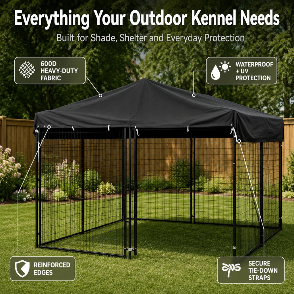 10x10 FT Heavy Duty Waterproof Dog Kennel Cover S368607
