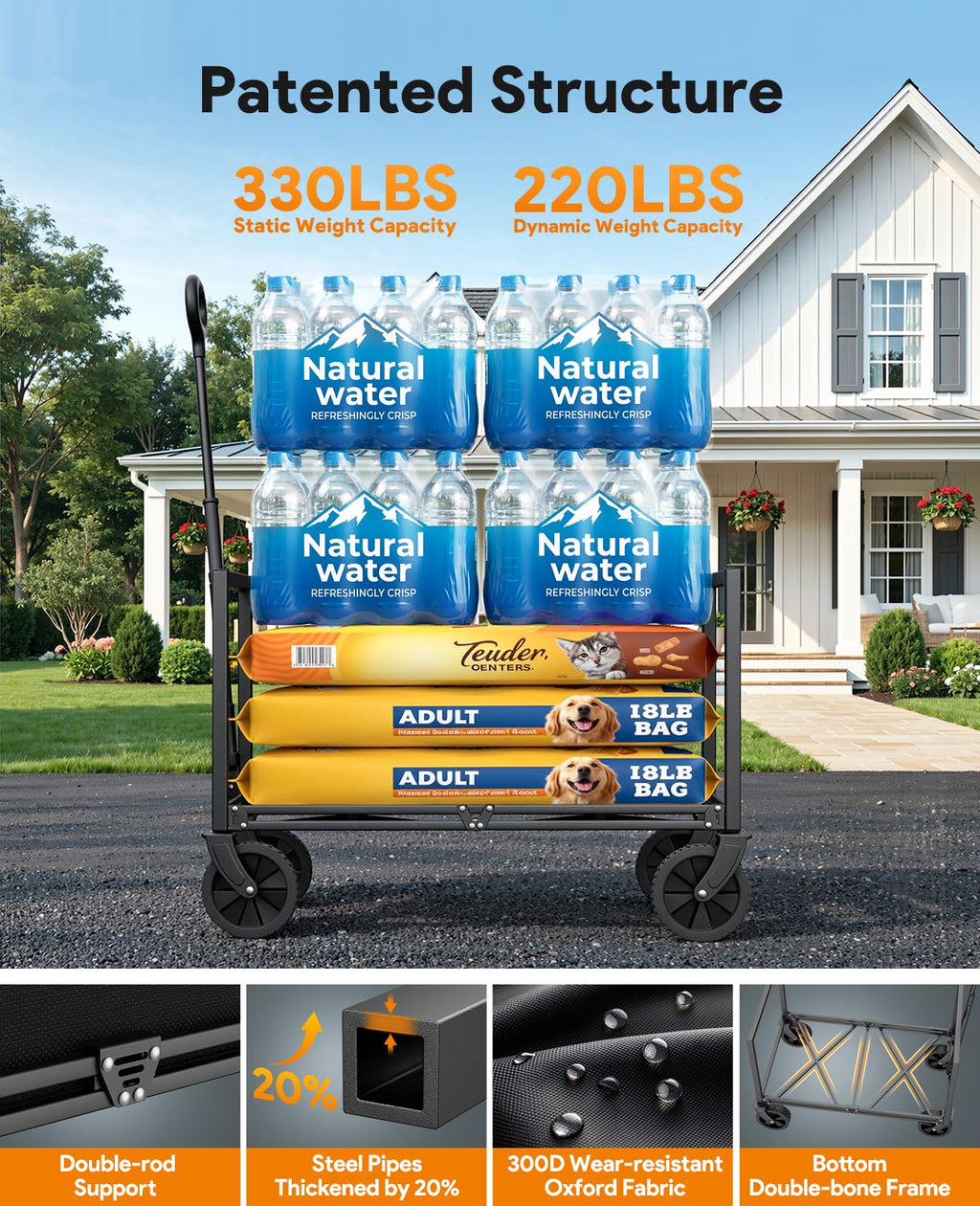 Collapsible Wagon Cart with Wheels R592