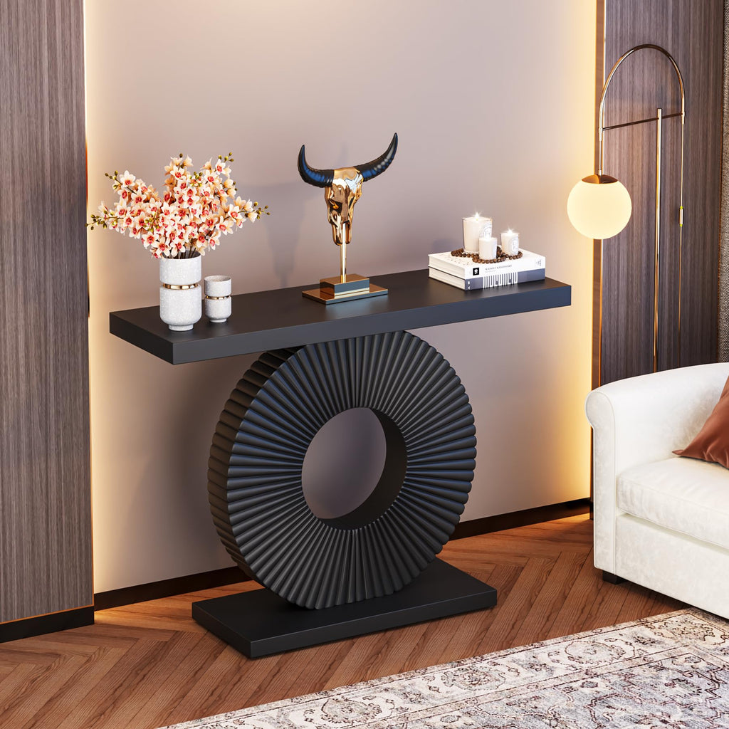 Black 40 inch Wood Console Table X2436