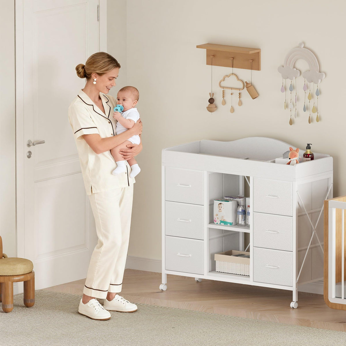 White 6 Drawer Dresser L67289