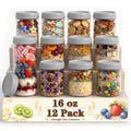 12 Pack 16 oz Glass Jars with Lid W827268