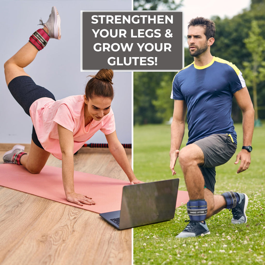 Adjustable 5lb Ankle Weights (1 Pair) E734484