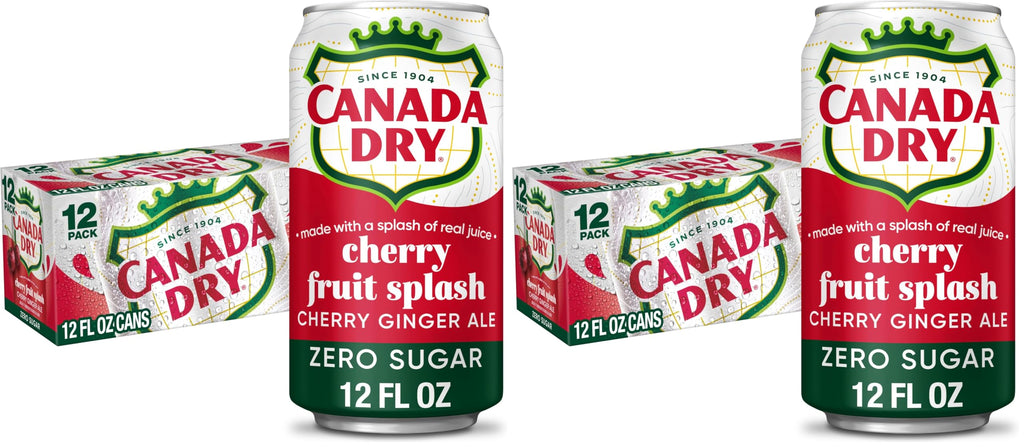 Zero Sugar Cherry Ginger Ale Soda, 12 fl. oz. Cans, 12 Pack U11118