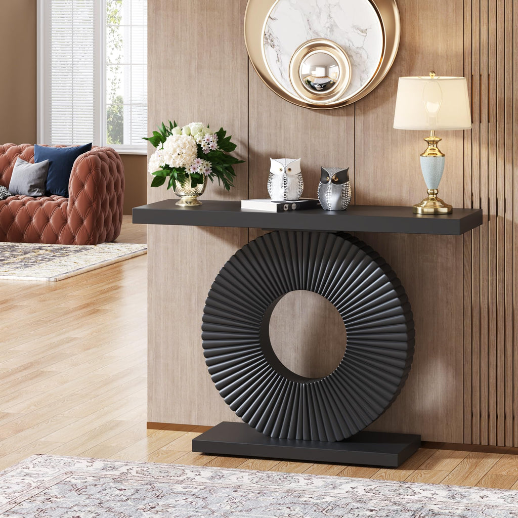 Black 40 inch Wood Console Table X2436