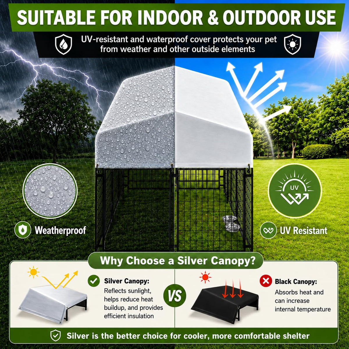 8x4x5FT Outdoor Dog Kennel T291135