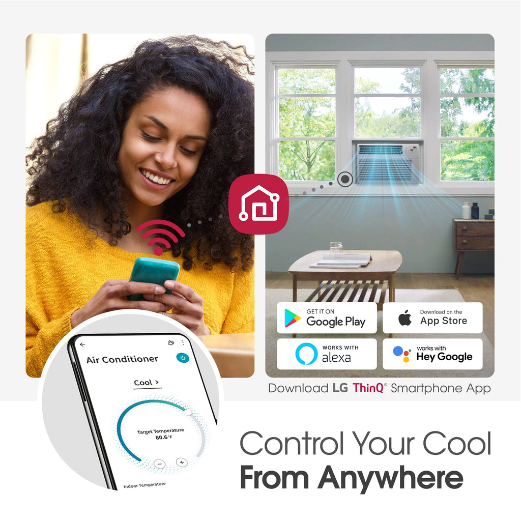 14000 BTU WiFi Enabled Window Air Conditioner White Q971954