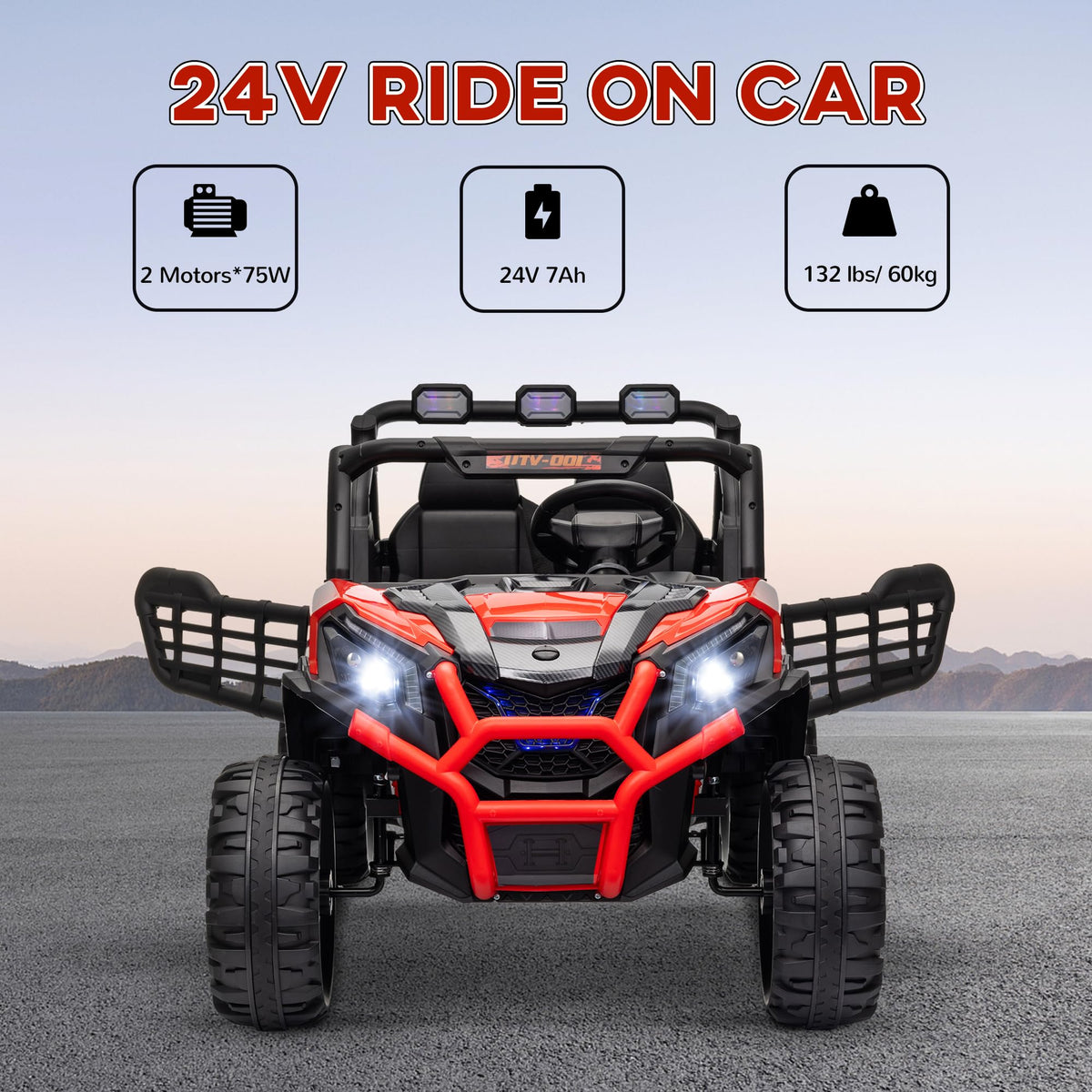 24V 2 Seater Electric Off-Road UTV Truck V4326