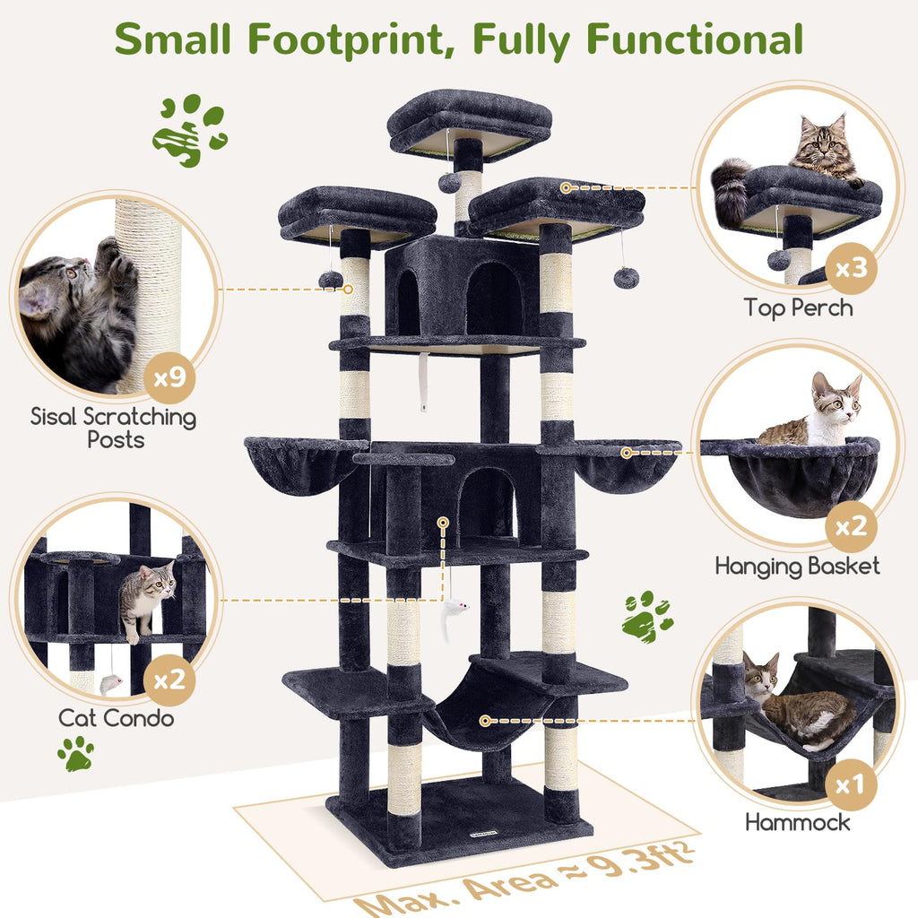 Dark Grey XXL Cat Tower C12103