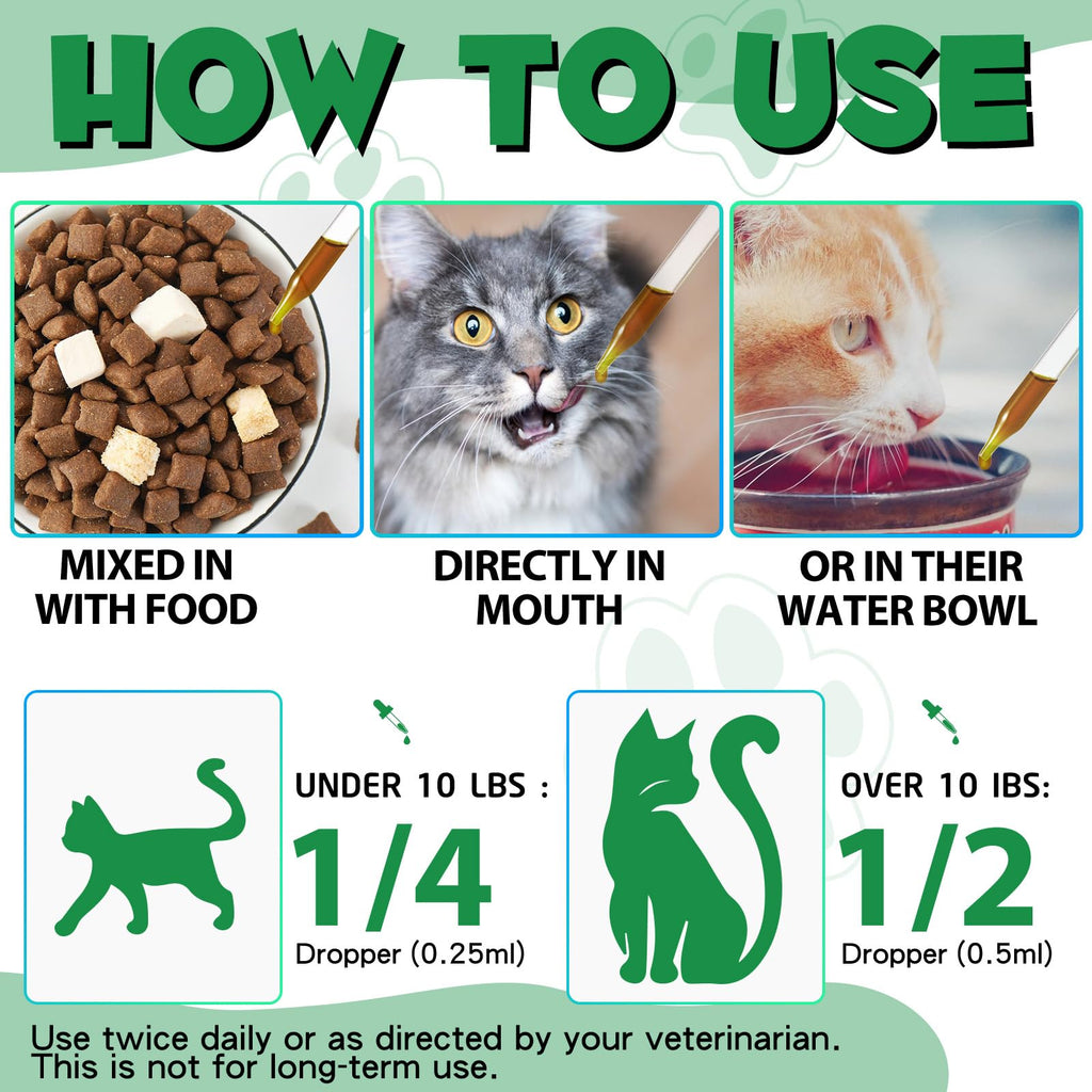 Cat Herbal Probiotics Digestive Supplement Drops 60ml H8672