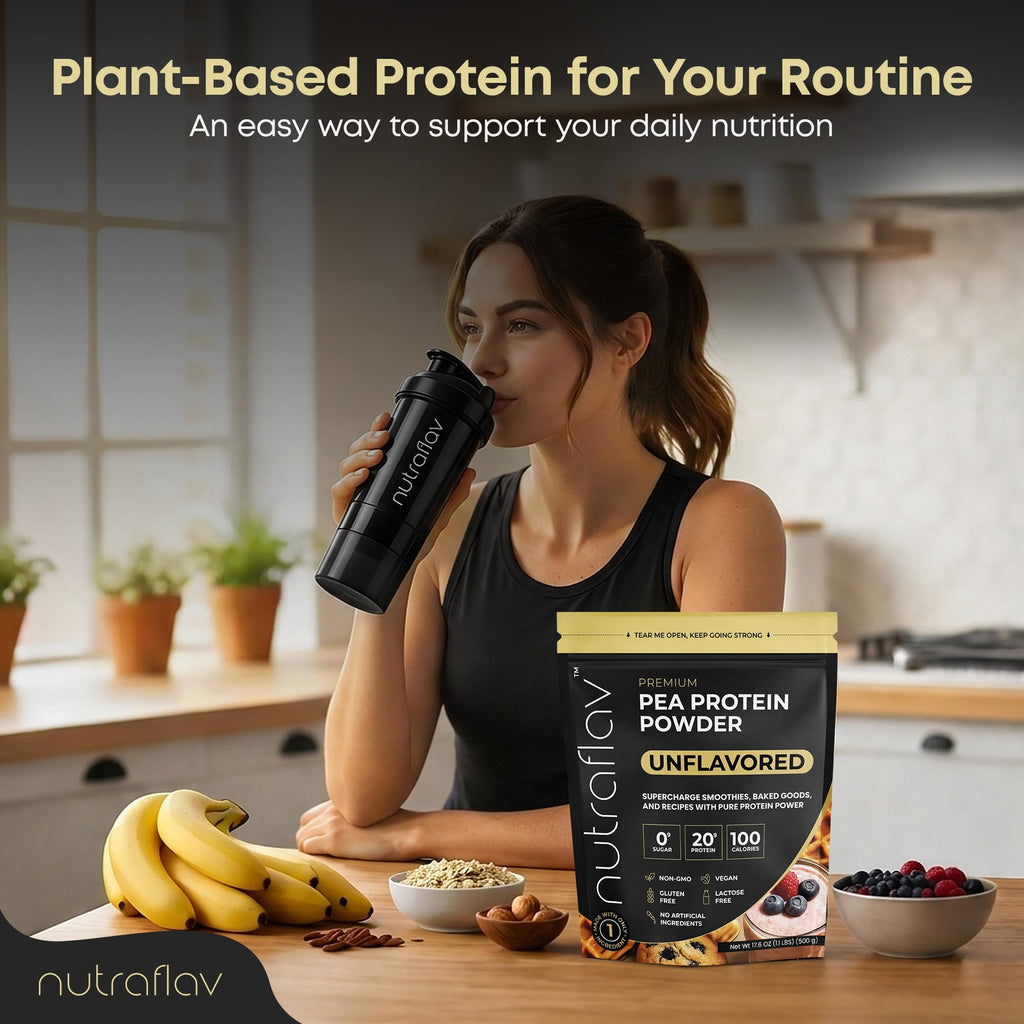 Unflavored Vegan Pea Protein Powder, 20 Servings E822