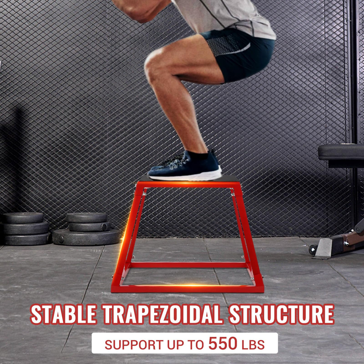 Steel Jump Box Set with Non-Slip Rubber Pad S666711