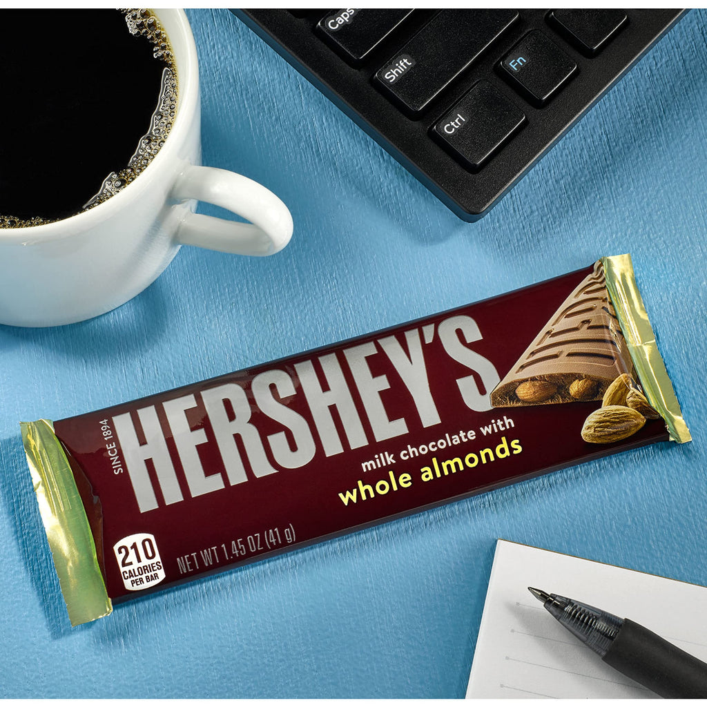 Milk Chocolate with Whole Almonds Candy Bars 1.45 oz 6 Count D748668