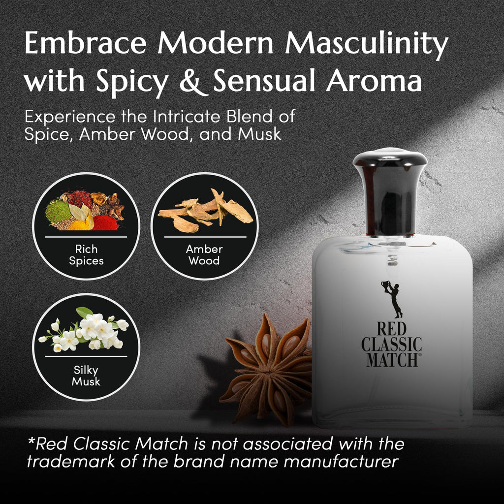 Eau de Toilette Spicy Woody Amber Fragrance 2.54 Fl Oz E287