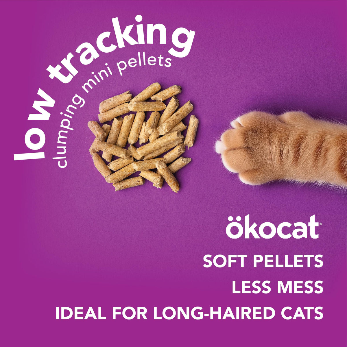 Low Tracking Natural Wood Clumping Cat Litter 21.5 Lbs B48577