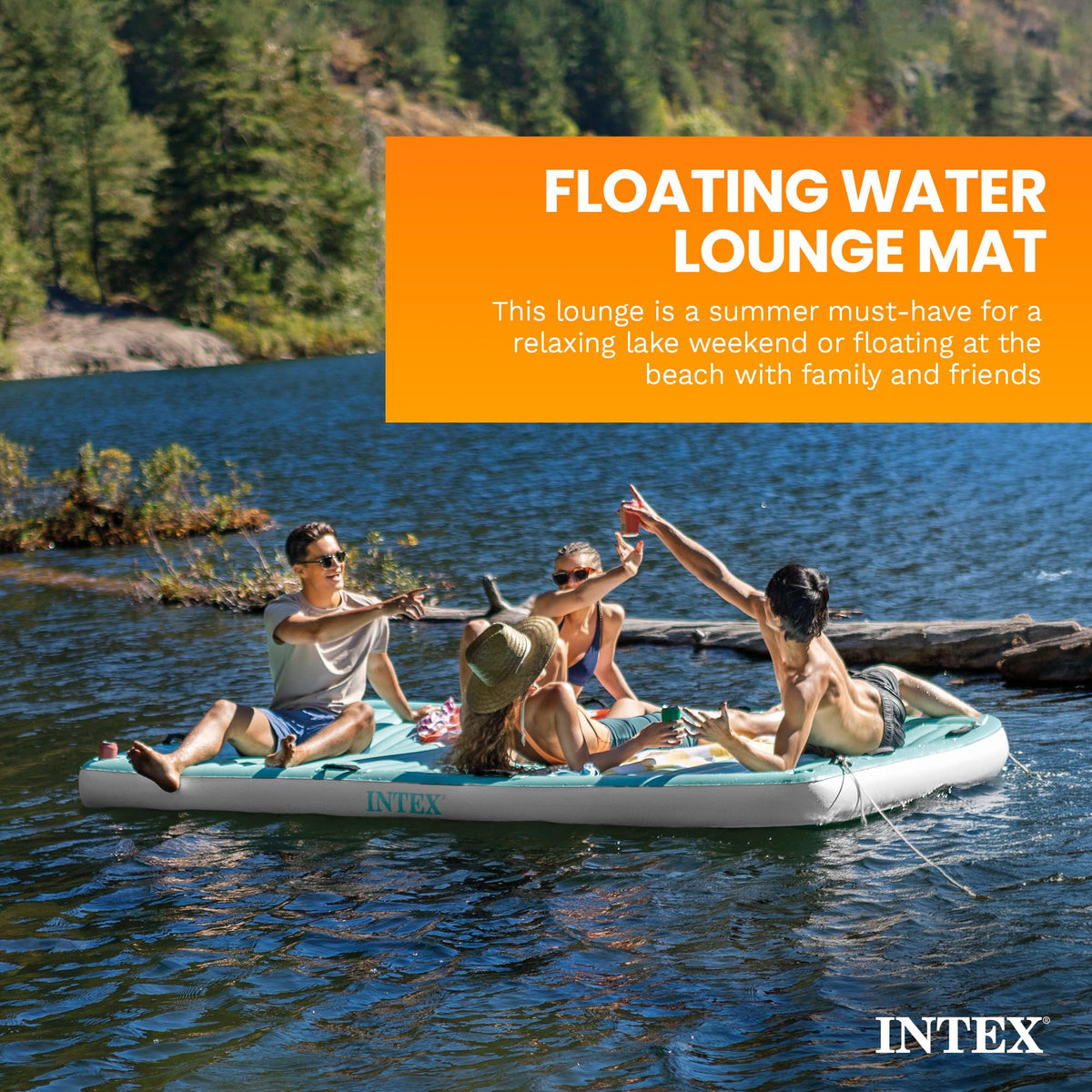 Inflatable Floating Water Lounge Mat X559