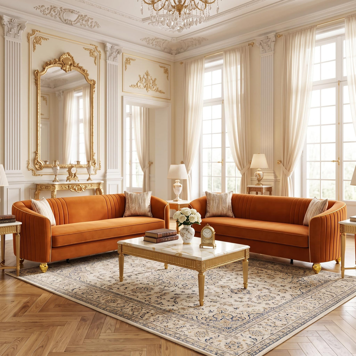 2-Piece Velvet Sofa Set A4880