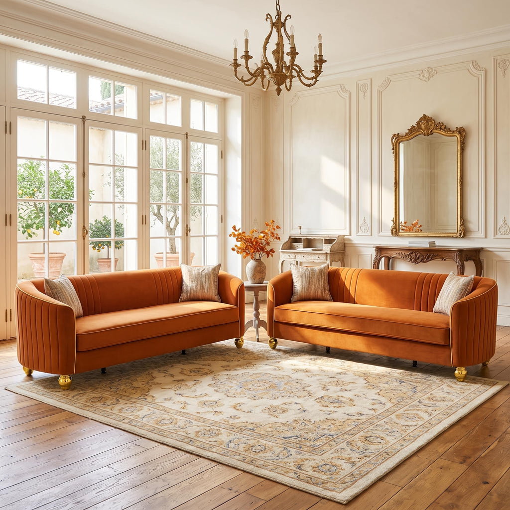 2-Piece Velvet Sofa Set A4880